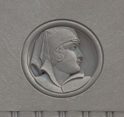 Silhouette of nurse, Soldiers Memorial Military Museum, St. Louis, Missouri