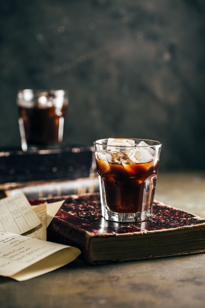 Cold espresso coffee glass