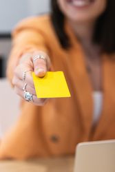 Anonymous woman making payment during online shopping