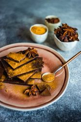 Chocolate with star anise and cinnamon spices