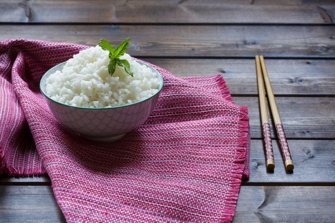 Japanese food and chopsticks