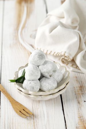 Mochi, Indonesian Traditional Cake Made from Glutinous Rice Flour with Peanut Filling