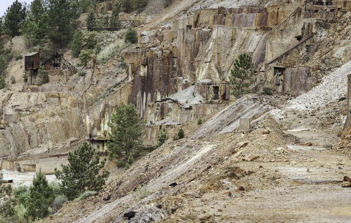 Old mining structures in Riotinto