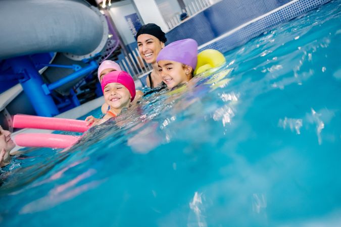 People swimming in pool