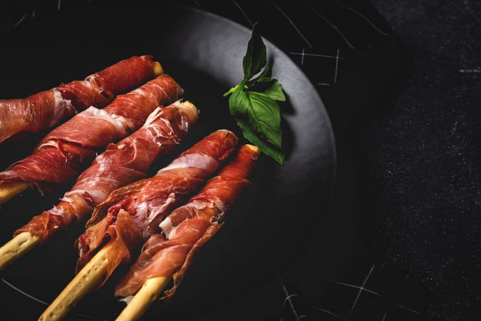 Gressinis with spanish serrano ham