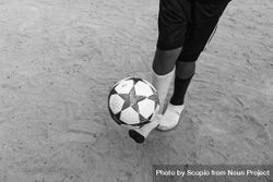 Grayscale photography of person playing football 4jzD34