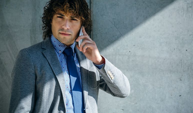 Businessman talking on the cell phone