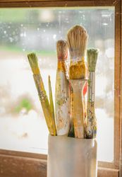 Set of paint brushes