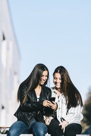 Women using cell phone