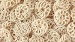 Pile of hard Indonesian uncooked noodles