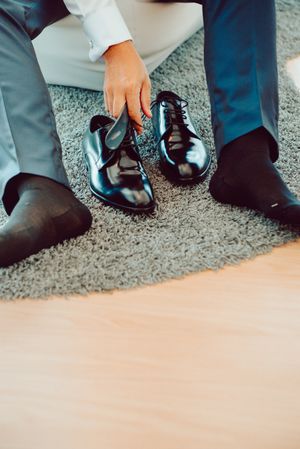 Man wearing elegant boots