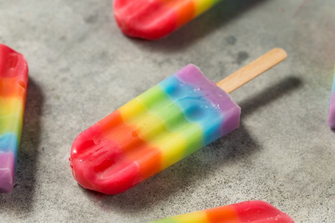 Sweet Summer Rainbow Popsicles