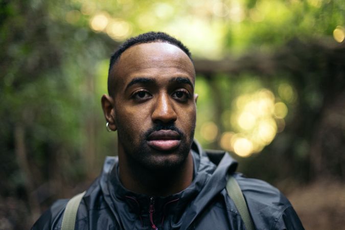 Portrait of a man in the forest