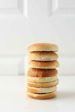 Stacked Burger Bun with Sesame Seed