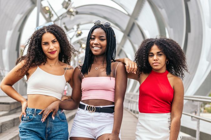 Black female friends enjoying a summer day