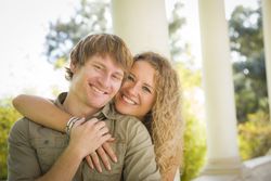 Loving Couple Portrait in the Park