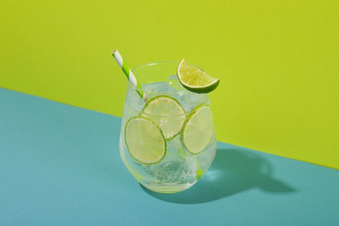 Glass of mojito, delicious fresh summer cocktail