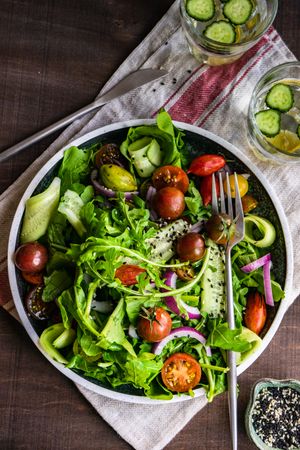 Fresh vegetable salad for lunch