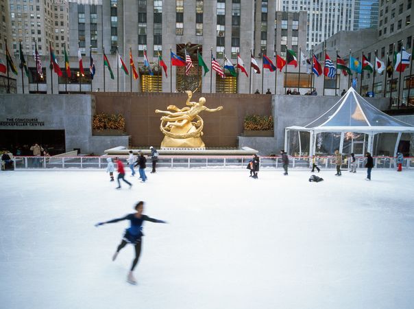 Skating at Rockefeller Plaza, New York City, New York