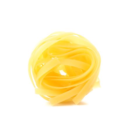 Tasty pasta isolated on plain background. Spaghetti food