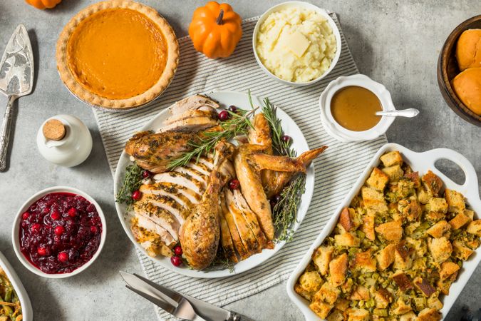 Holiday Thanksgiving Turkey Dinner Platter