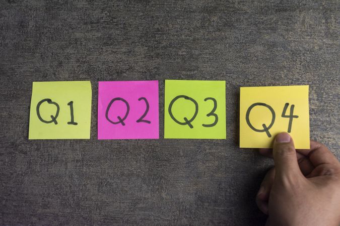 quarterly report concept