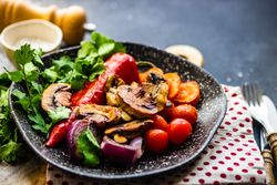 Plate of grilled vegetable