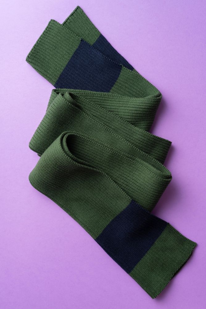 Scarf on purple background