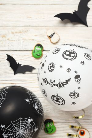 Concept of Halloween mood, Halloween vibes balloons