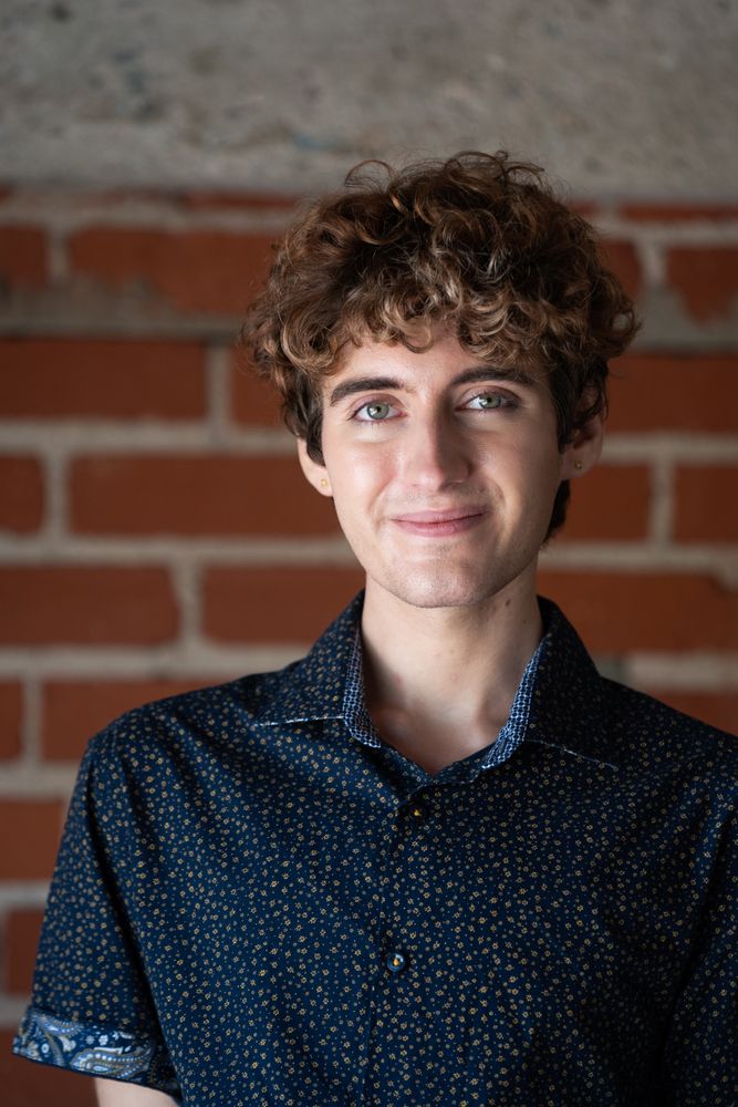 Portrait of person with curly hair