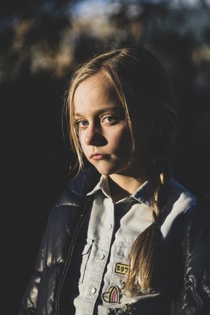 Blonde beautiful child portrait