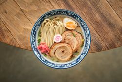 Ramen served in Asian restaurant