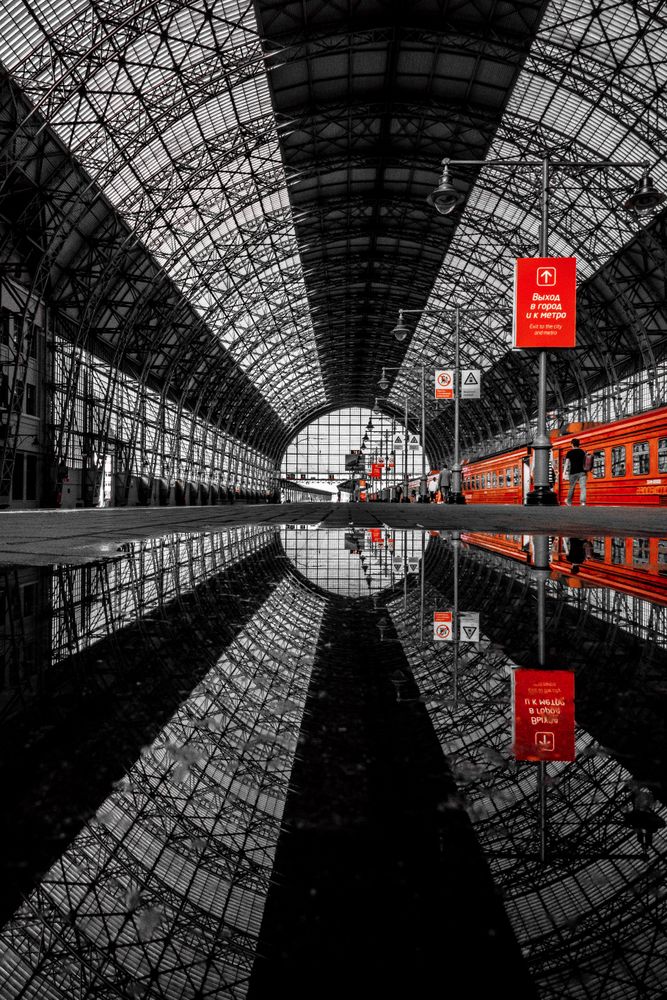 Kiyevsky railway station in Moscow, Russia