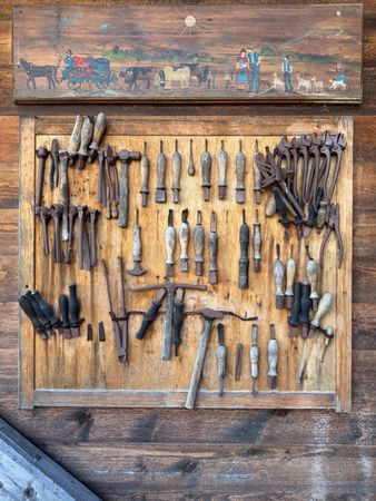 Carpenter's tool wall with Poya