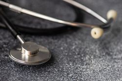 Close up of stethoscope