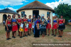 Zulu guests with traditional bridee 4jVG34