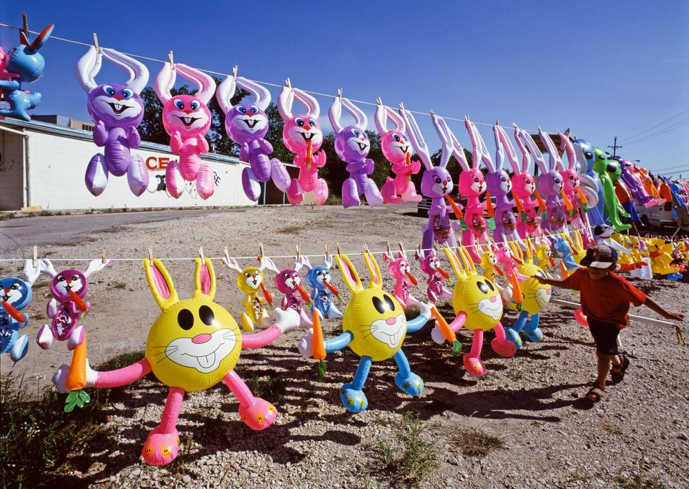 Little Boy with Easter Balloons, Texas