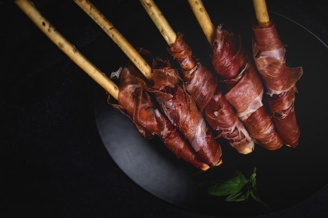 Gressinis with spanish serrano ham