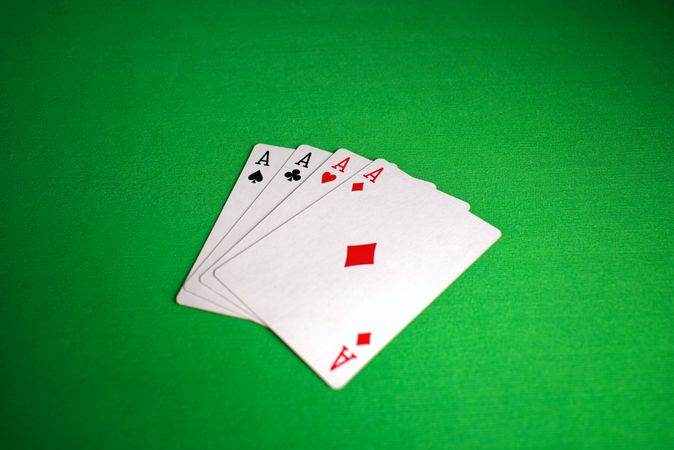 four aces poker card