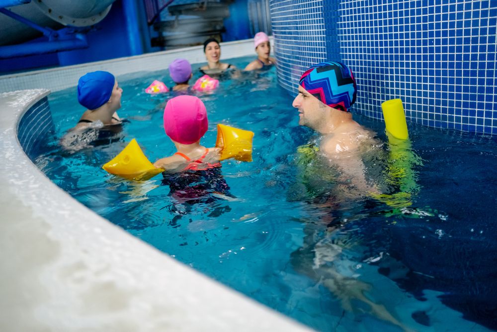 People swimming in pool