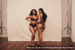Two best friends modeling in body positive photoshoot bGDJa0