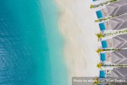 Aerial shot of a condos on the beach 43vGg5