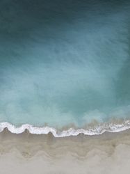 Top view of Australian shoreline