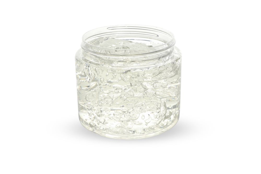 Hair styling gel isolated on plain background