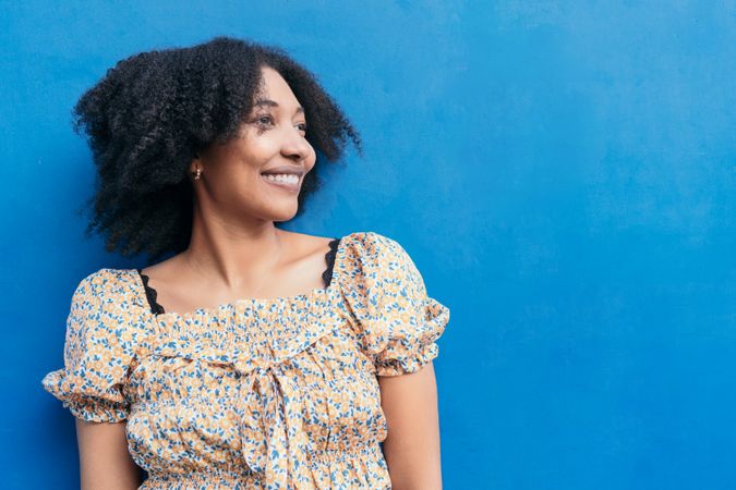 Young woman with beautiful Afro hair.