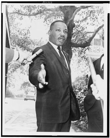 Rev. Martin Luther King at press conference