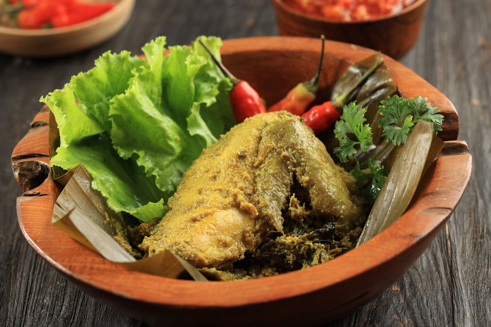 Pepes Ayam Steamed Chicken  Wrap with Banana Leaf