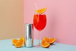 Glass of Italian Spritz, delicious summer cocktail