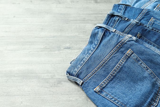 Concept of jeans, casual clothes concept, jeans as daily wear