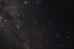 Milky way galaxy with stars and space dust in the universe